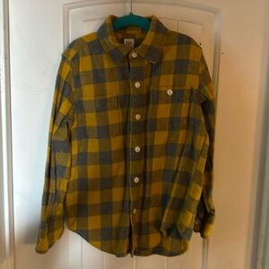 Gap Kids Boys Flannel Button‎ Down Plaid Shirt